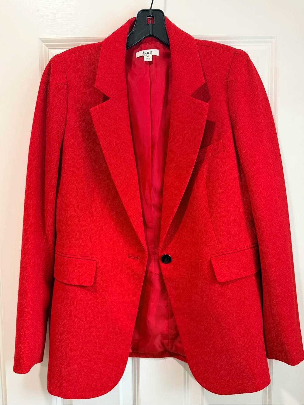 Bar III Bold Red Single-Button Blazer